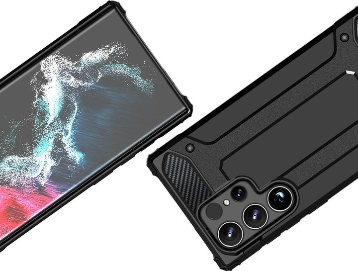 Actual product image Hurtel Hybrid Armor Case für Xiaomi Redmi Note 14 Pro 4G / 5G / Poco X7 - Schwarz (Xiaomi Poco X7 Pro)