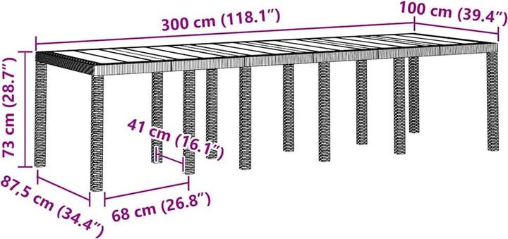 Produktbild VidaXL Outdoor-Dining-Set (100 cm)