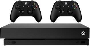 Produktbild Microsoft Xbox One X + 2x Controller