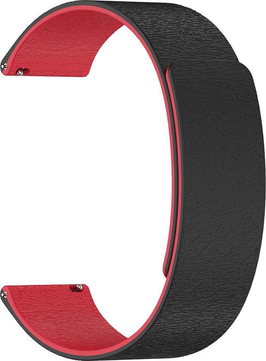 Produktbild Techsuit - Watchband 18mm (W074) - Huawei Watch GT 4 41mm - Black / Red (Silikon)