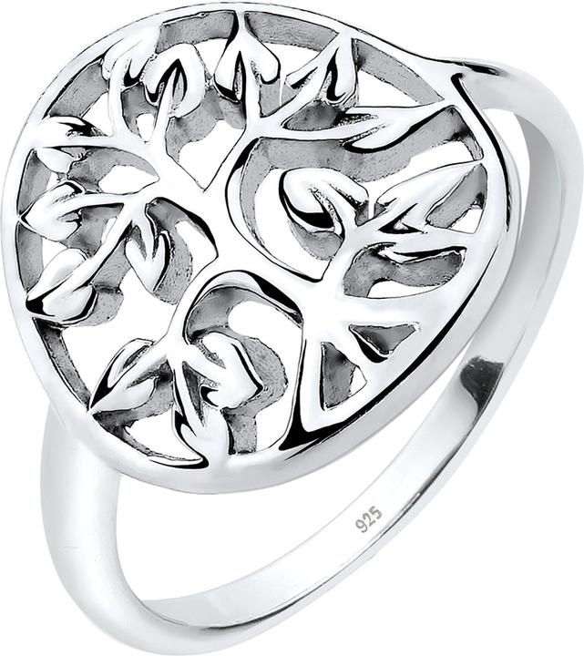 Image du produit Elli Bague Arbre de vie Floral 925 argent sterling (58, Argent 925)