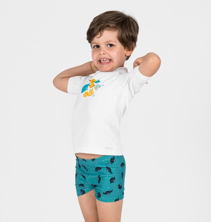 Actual product image Nabaiji Badehose Boxer Baby/Kleinkind - Titou Manta blau (74)