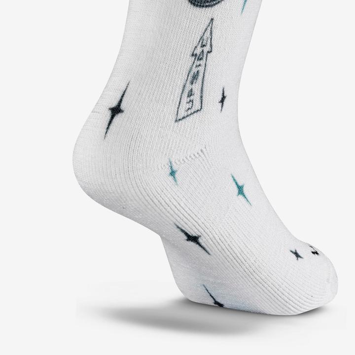 Actual product image Wedze Ski and snowboard socks for children - 100 black (27, 30)