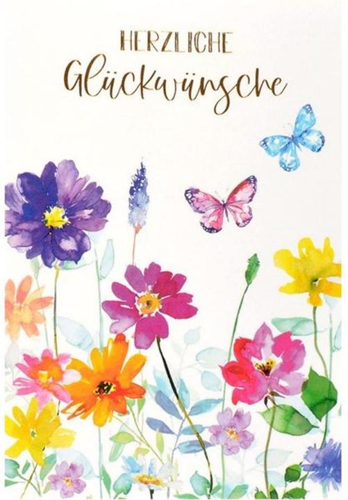 Actual product image ABC Birthday card butterfly B6 (1 pcs.)