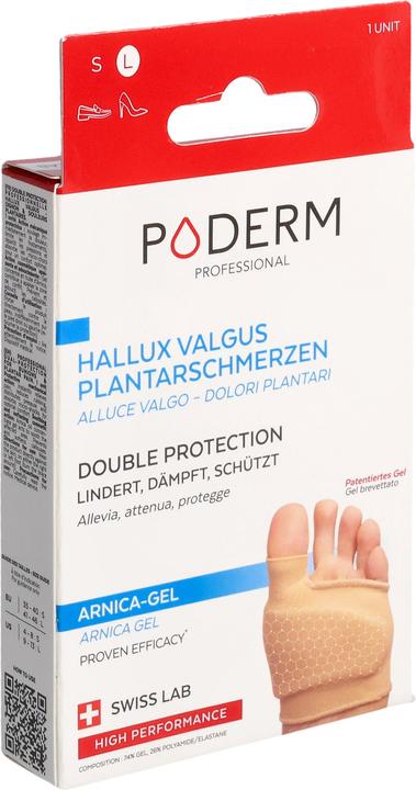 Immagine prodotto Poderm Doppia protezione per l'alluce valgo e il dolore plantare del tallone (Decompressione, 202.50 ml)