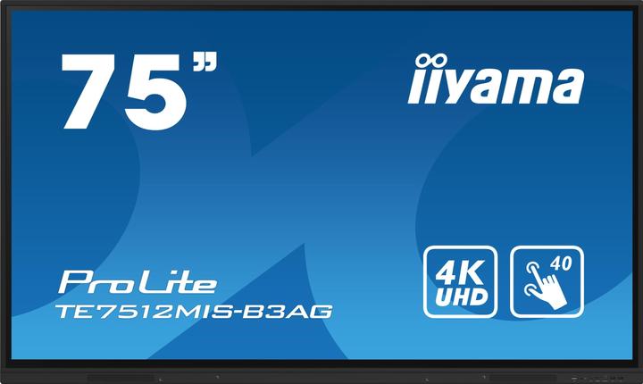 Actual product image iiyama TE7512MIS-B3AG Touch 75" UHD (3840 x 2160 Pixels, 75")