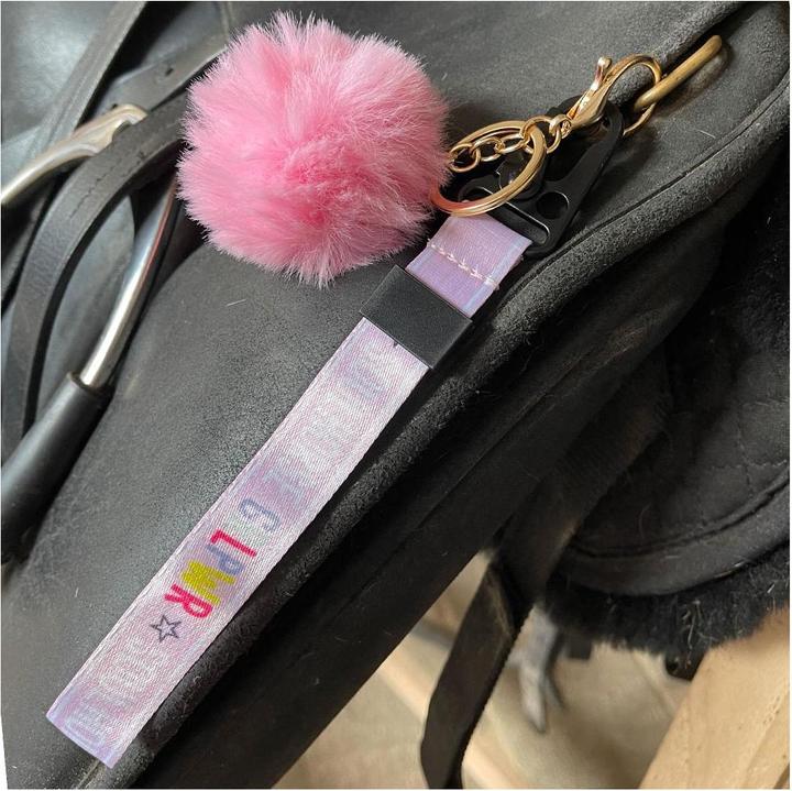 Actual product image Soulhorse Pom Pom key ring GRLPWR