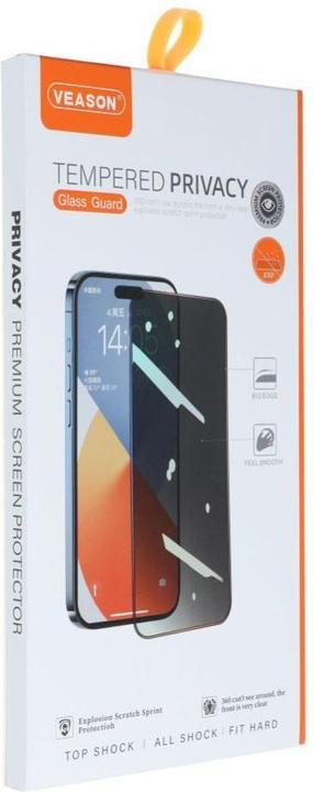 Actual product image Partner Telecom Protective glass Veason 6D Pro Veason Privacy Glass - for Iphone X / XS / 11 Pro black (1 Piece, Realme 11 Pro+, Apple iPhone X)