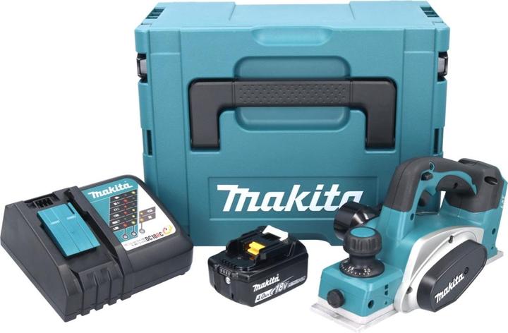 Produktbild Makita DKP 180 RM1J Akku Hobel 18 V 82 mm + 1x Akku 4,0 Ah + Ladegerät + Makpac
