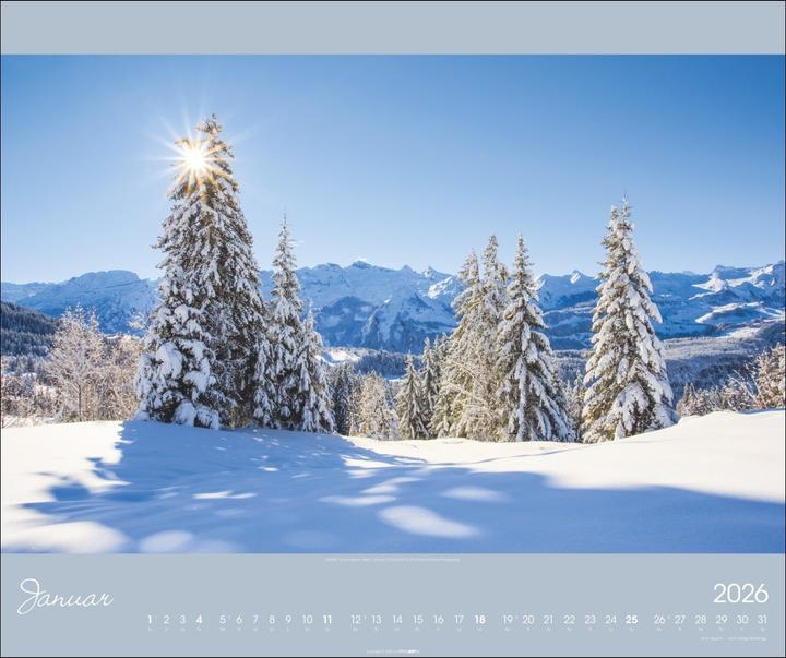 Produktbild Alpen im Licht Kalender 2026 (55 x 46 cm, Deutsch)