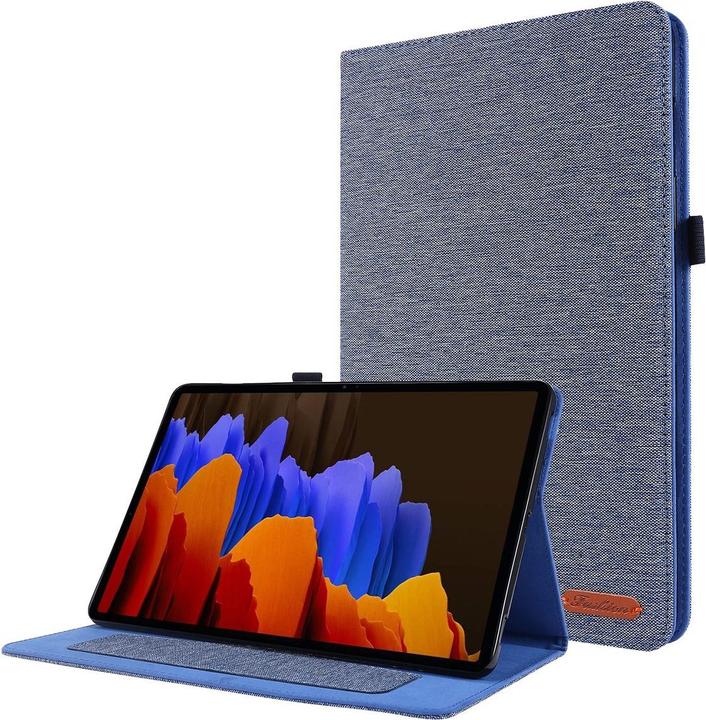 Actual product image König Design Protective Tablet Case for Samsung Galaxy Tab S7 FE Case Cover Pocket Cases Blue (Galaxy Tab S7 FE)