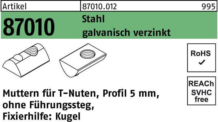Image du produit Tasseau pour rainures en T R 87010 o.Führungssteg