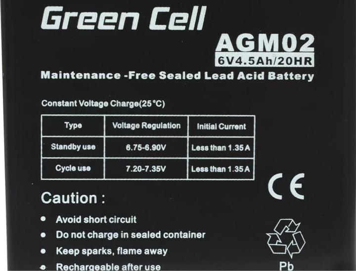 Actual product image GreenCell AGM02 (6 V, 4.50 Ah)