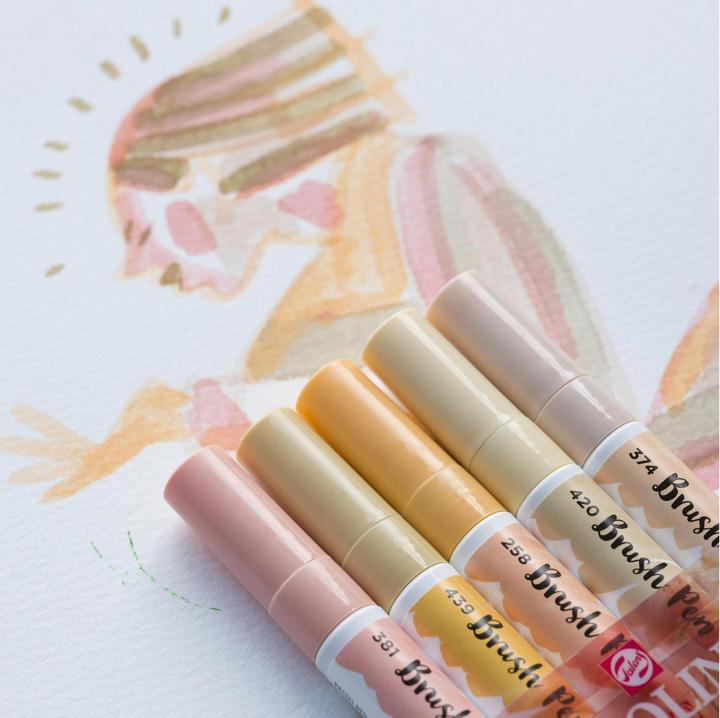 Image du produit Talens Brushpen Ecoline 5er Set, Rose, Largeur de trait : B, Brush (Rose, 1 x)