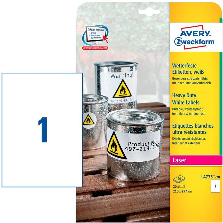 Produktbild Avery Wetterfeste Folien-Etiketten