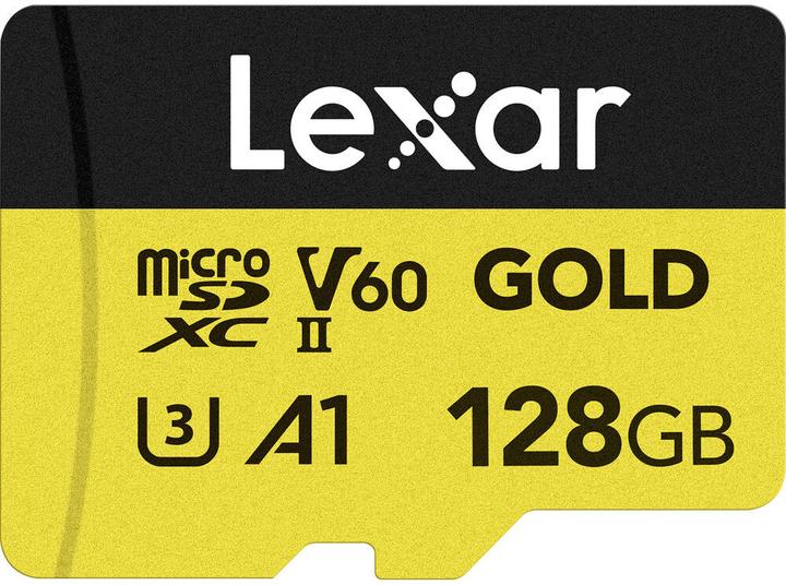 Actual product image Lexar Gold (128 GB, microSDXC, U3, UHS-II)