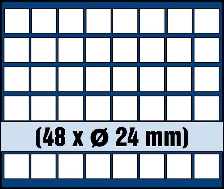 Safe Tableau für 48 Münzen bis 24 mm Ø