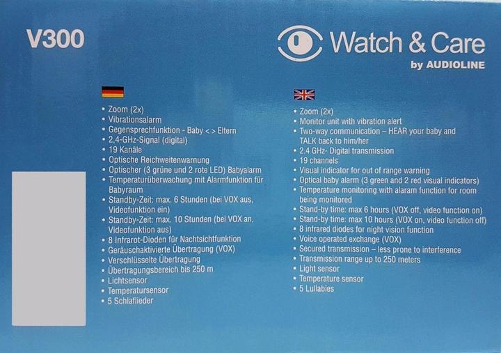 Produktbild Audioline Watch + Care V 300 (Babyphone mit Kamera, 250 m)