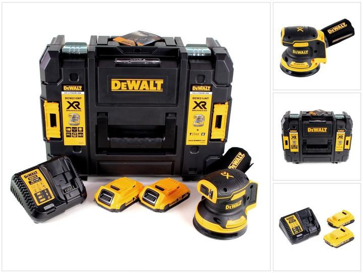 Produktbild DeWalt DCW 210 D2 Akku Exzenterschleifer Brushless 18V 12.000U/min 125mm + 2x Akkus 2,0 Ah + 1x Schn (Exzenterschleifer)