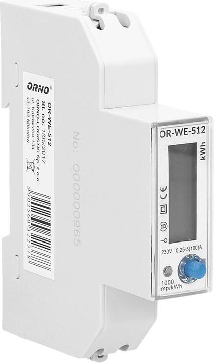 Immagine prodotto MGA Misuratore digitale di corrente alternata Orno LCD, visualizzazione del consumo di energia in 1