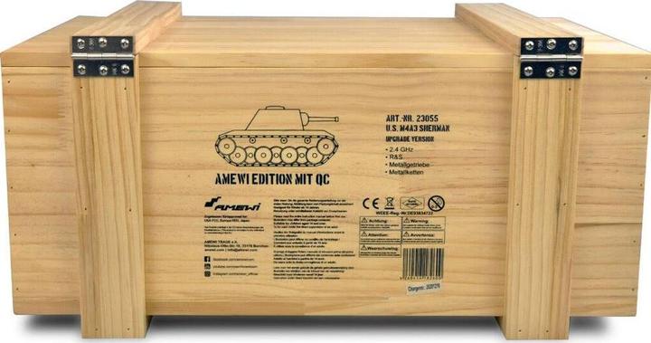 Actual product image Heng Long Tank Sherman U.S. M4A3 2.4 GHz (RTR Ready-to-Run)