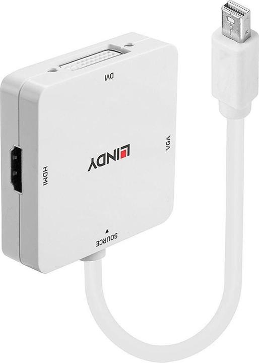 Immagine prodotto Lindy Adattatore da Mini-DP 1.2 a HDMI 4K30/DVI/VGA (HDMI, DVI, VGA, 20 cm)