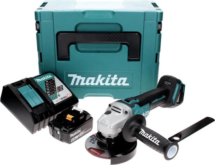 Produktbild Makita DGA 506 RG1J Akku Winkelschleifer 18 V 125 mm Brushless + 1x Akku 6,0 Ah + Ladegerät + Makpac (125 mm)