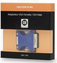Image du produit D2 Diffusion Adaptateur compatible DVI-I mâle vers VGA femelle (D-sub DE-15) (Bleu) (DVI)