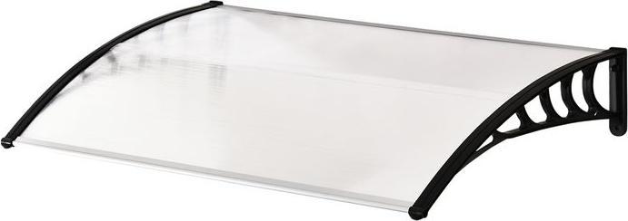 Produktbild Swisshandel24 Vordach für Haustür Überdachung 89 x 122 cm Haustürdach aus Polycarbonat, Weiss