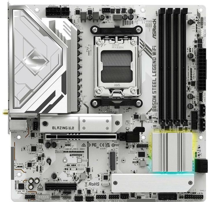 Actual product image AsRock B850M Steel Legend WiFi (AM5, AMD B850, mATX)