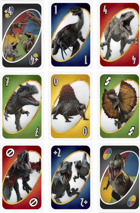 Produktbild Mattel Games Uno Jurassic World 3 (Deutsch, Französisch, Italienisch, Englisch)