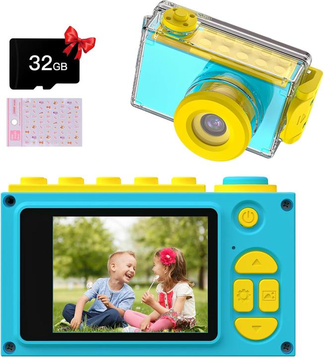 Immagine prodotto Kriogor Fotocamera digitale impermeabile per bambini (blu)