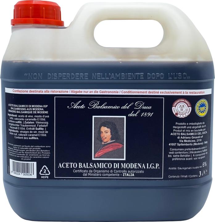 Immagine prodotto Del Duca Aceto Balsamico di Modena cappuccio bianco (3000 ml)