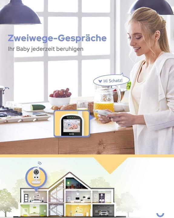 Immagine prodotto GHB Babyphone mit Kamera und ECO-Modus (Video e audio)