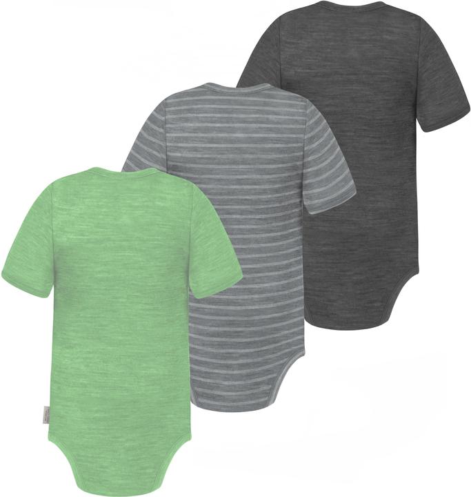 Produktbild Normani 3er Set Baby Merino Body Kurzarm „Tauranga" - 9295 (68)