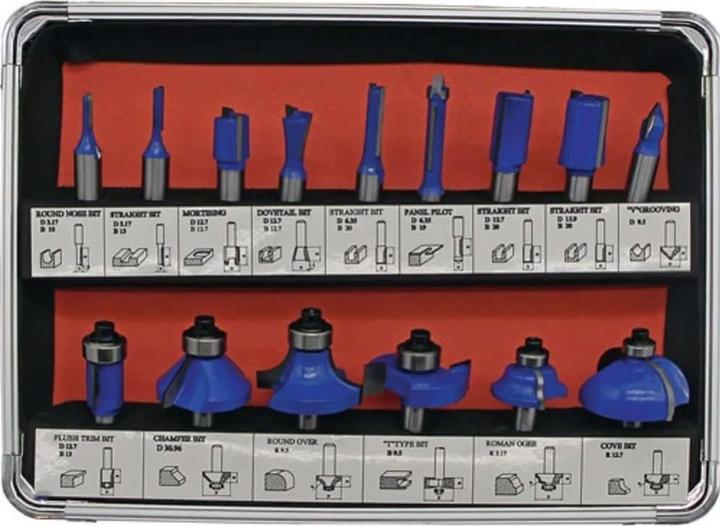 Produktbild Fisch Tools HM-Oberfräserkassette 973CT15A 15-teilig Schaft-Ø 8 mm HM