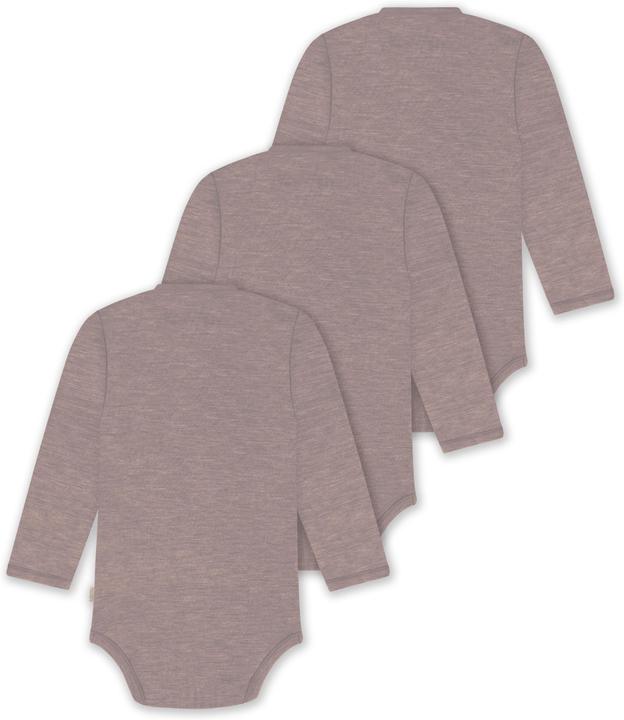Produktbild Normani 3er Pack Merino Baby-Body langärmeliger Wickelbody für 0-24 Monate - 9349 (62)