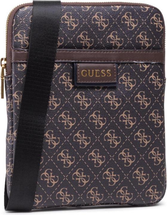 Immagine prodotto Guess Vezzola, Textile Crossbody Bag, Dark Brown, 19 x 24 x 2cm, For Men