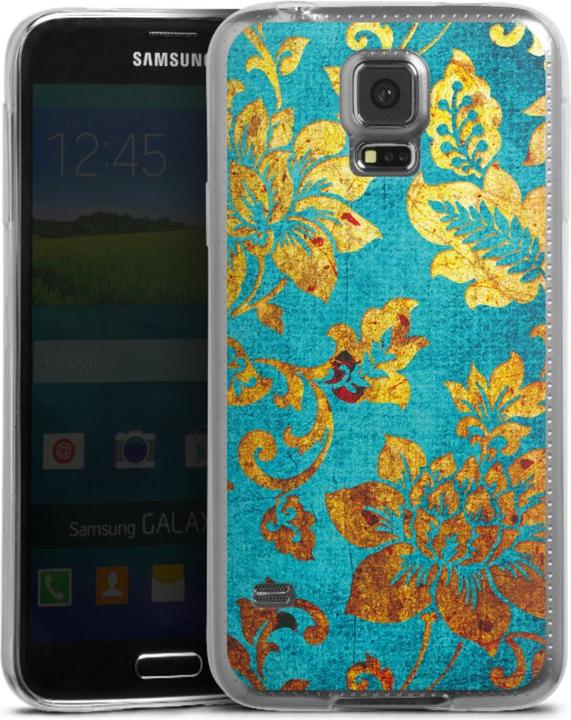 Produktbild DeinDesign Slim Case für Samsung Galaxy S5 Silikon Hülle Ultra Dünn Handyhülle Blumen Ornamente Vintage (Samsung Galaxy S5)