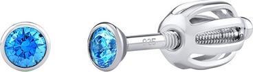 Silvego Silver stud earrings with Swarovski Zirconia 2.5 mm SILVEGOB706025LB