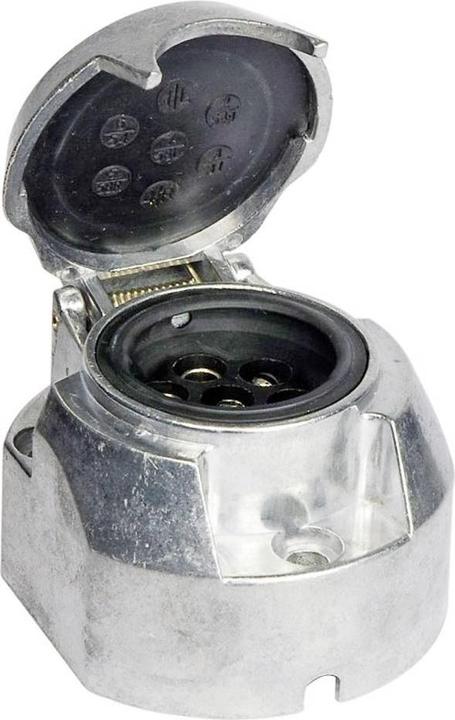 Produktbild HP Autozubehör 28431 Anhänger-Steckdose (Steckdose 7polig - Stecker 7polig) Alum