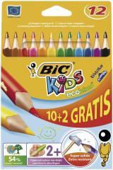 Actual product image Bic Kredki Kids ecolutions Evolution Triangle pude?ko 10+2 szt. 8871462 (Multicoloured, 12 x)