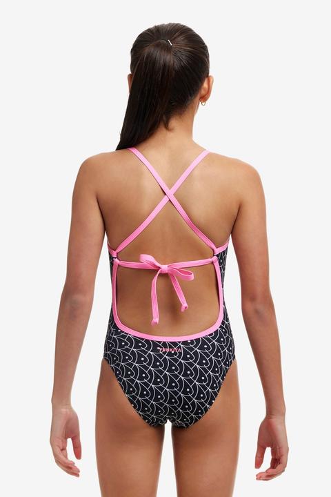 Actual product image Funkita Girls Tie Me Tight One Piece Summer Fish (164)