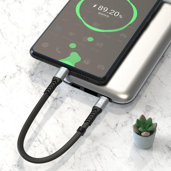 Produktbild Dudao USB-C to USB-C 100W PD 0.23m cable (black) (0.23 m, 100 W)
