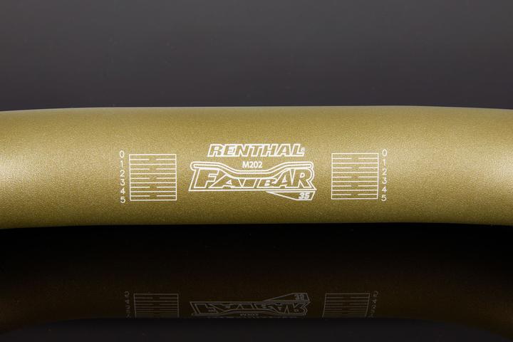 Actual product image Renthal V2 Fatbar Riser Handlebar, 35.0mm, 820x70mm, 9°/5°, gold (35 mm)