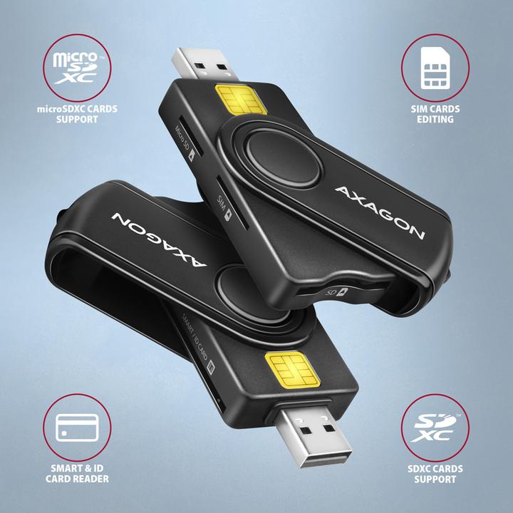 Actual product image Axagon CRE-SMP2A (USB 2.0)