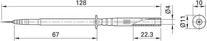 Actual product image Multi Contact Needle point probe SPP4 S/F Red (Test prod)