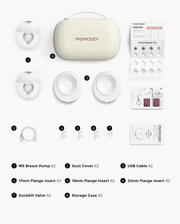 Actual product image Momcozy Double breast pump set