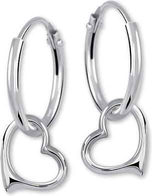 Brilio Silver - Silver earrings rings with hearts 2in1 431 001 02630 04