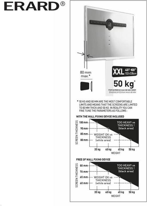 Image du produit Erard Standit Pro (Universel, 90", 50 kg)